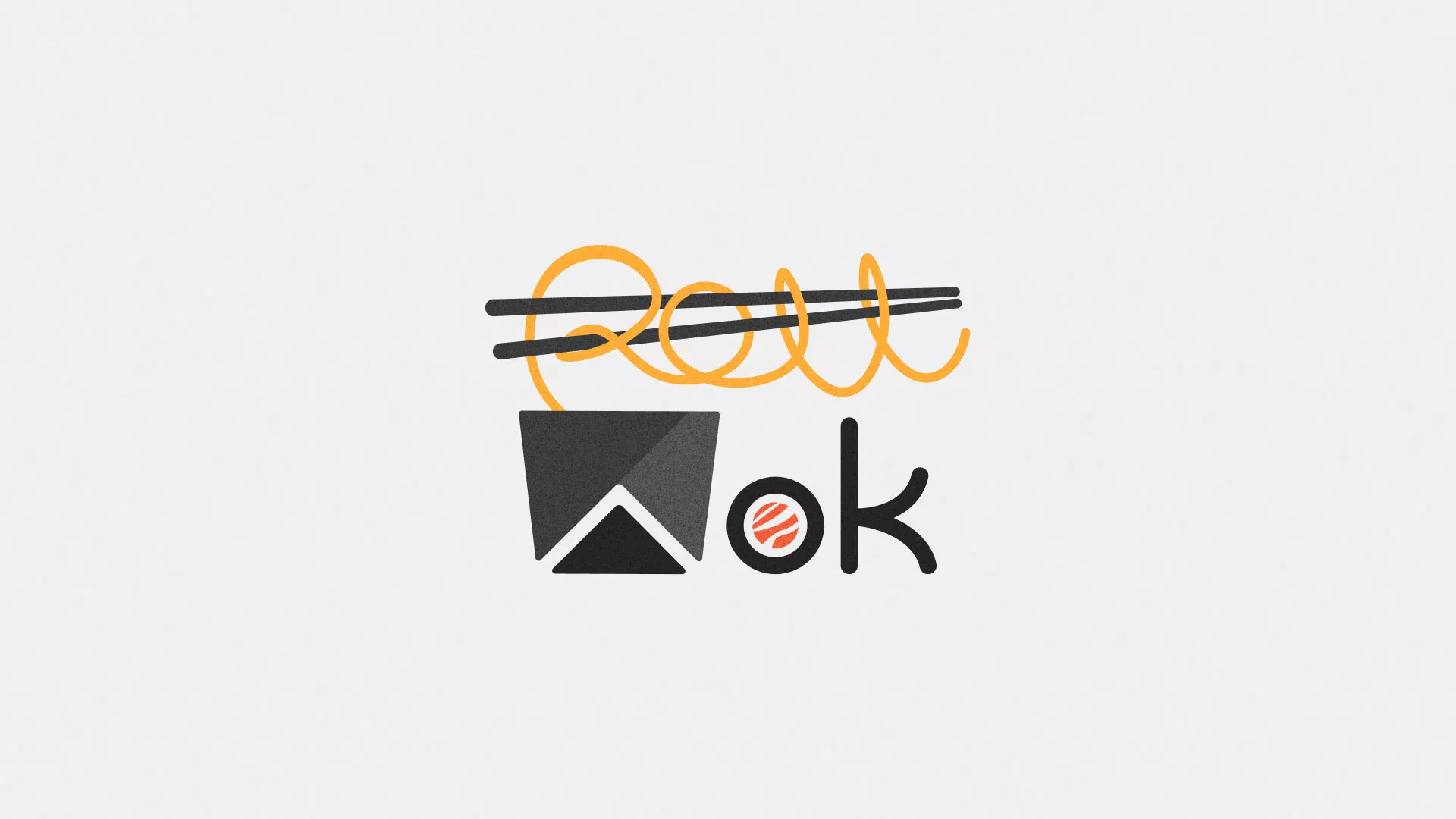 Разработка логотипа суши-бара «Roll Wok Club» в Сорочинске